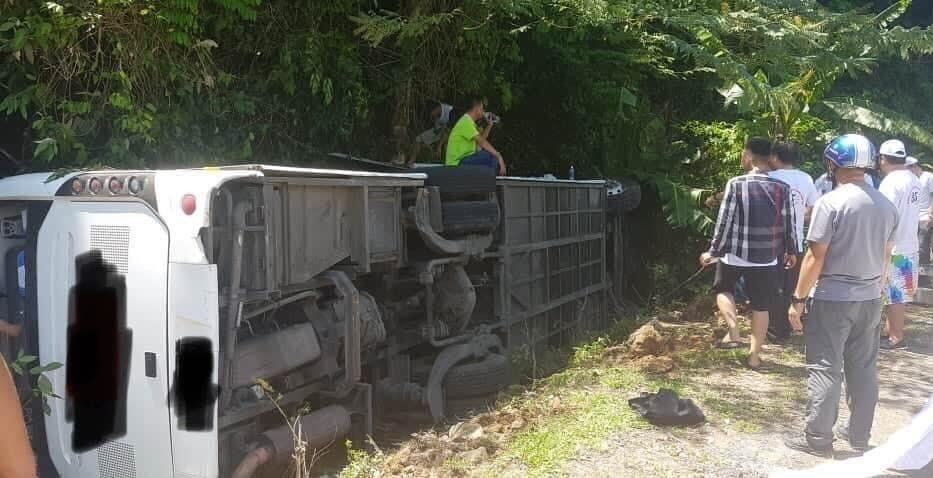 Hiện trường vụ tai nạn. (Ảnh: TTXVN phát)