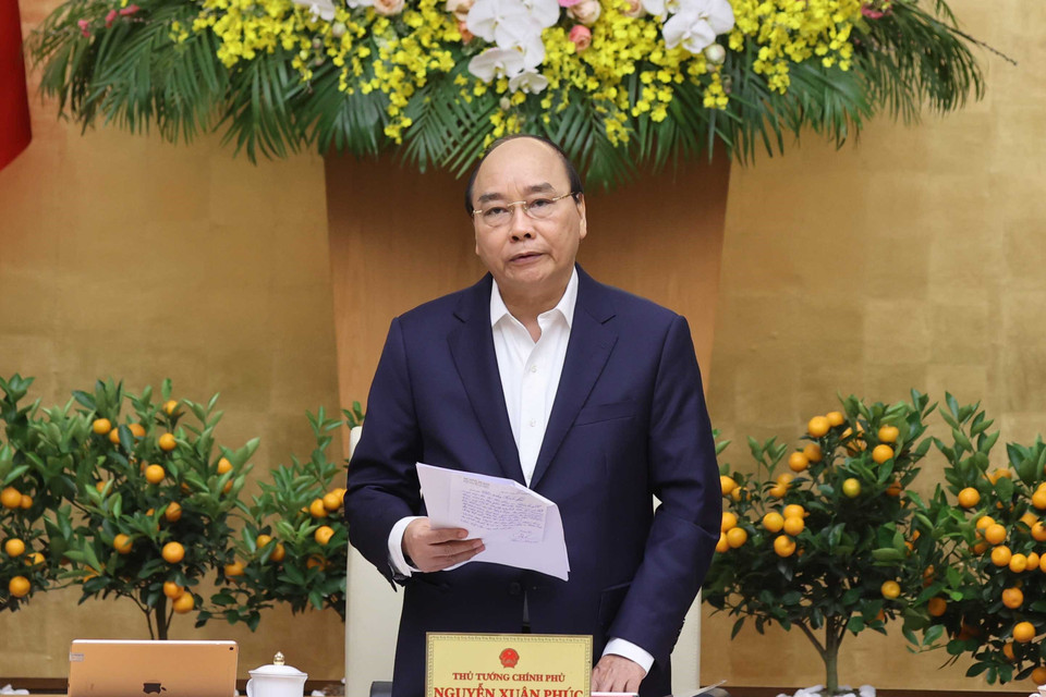 Thủ tướng Nguyễn Xuân Phúc phát biểu. (Ảnh: Thống Nhất/TTXVN)