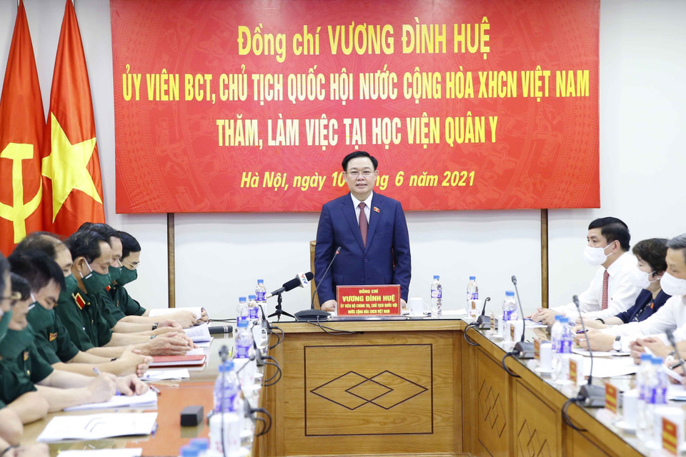 Chủ tịch Quốc hội Vương Đình Huệ phát biểu. (Ảnh: Doãn Tấn/TTXVN)