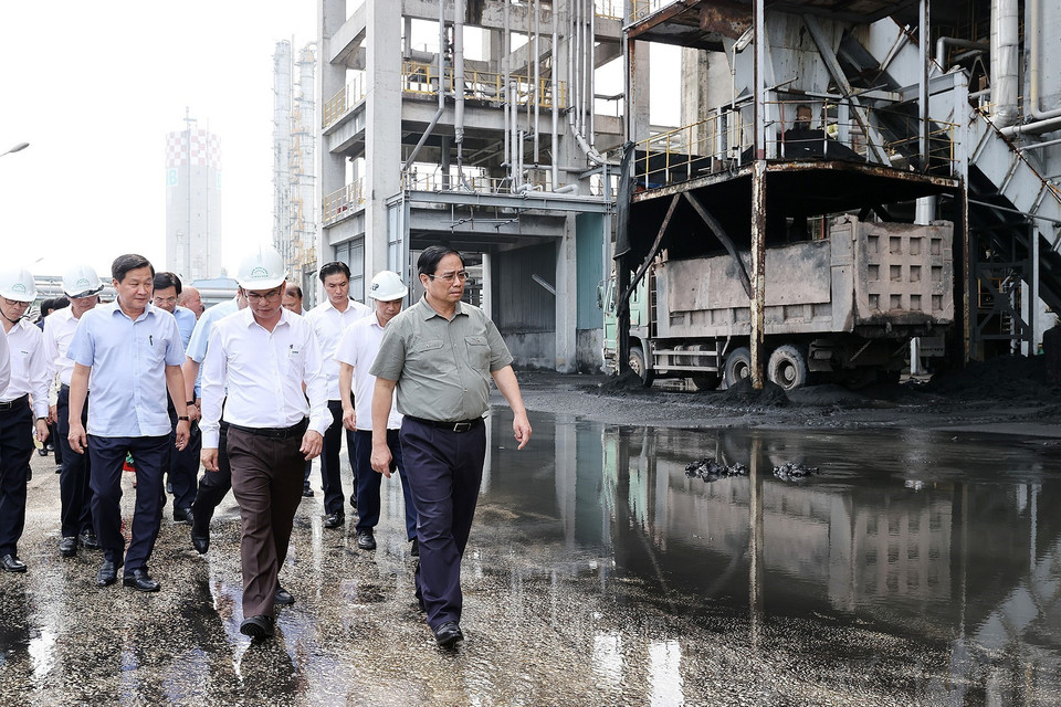 Nhà máy Đạm Ninh Bình thuộc Công ty Trách nhiệm hữu hạn Một thành viên Đạm Ninh Bình, tại Khu công nghiệp Khánh Phú, huyện Yên Khánh, tỉnh Ninh Bình. (Ảnh: Dương Giang/TTXVN)