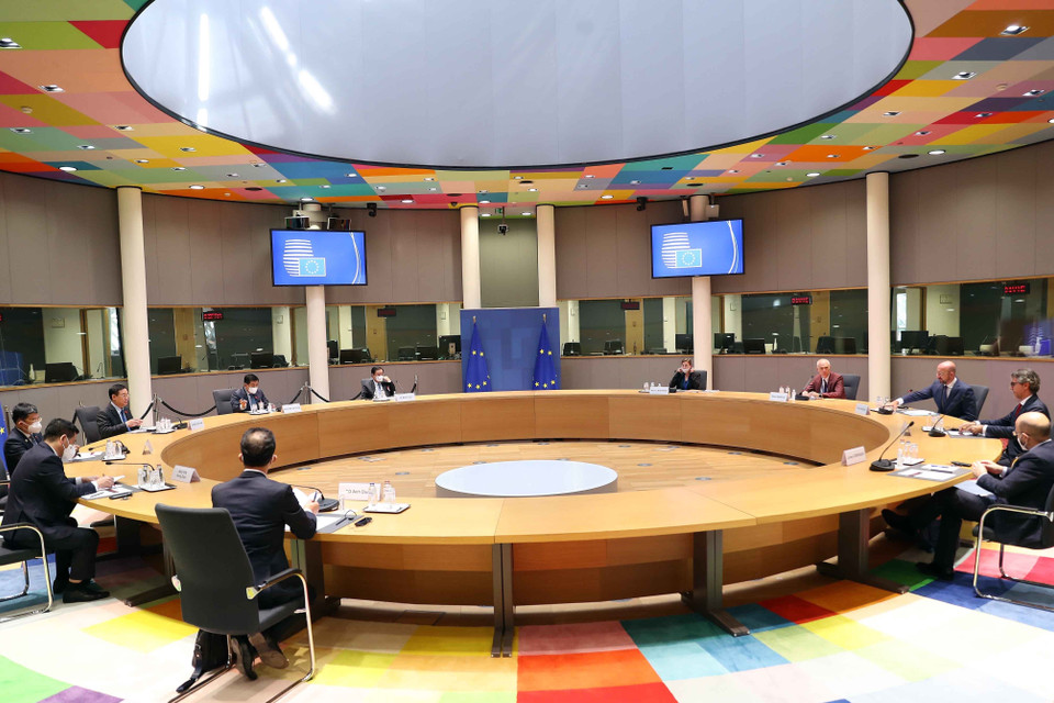 Quang cảnh cuộc hội kiến. Ảnh: Doãn Tấn/TTXVN)