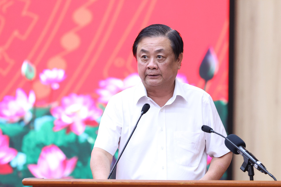 Bộ trưởng Bộ Nông nghiệp và Phát triển Nông thôn Lê Minh Hoan phát biểu. (Ảnh: Dương Giang/TTXVN)