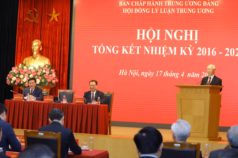 Tổng Bí thư Nguyễn Phú Trọng phát biểu chỉ đạo hội nghị. (Ảnh: Văn Điệp/TTXVN)