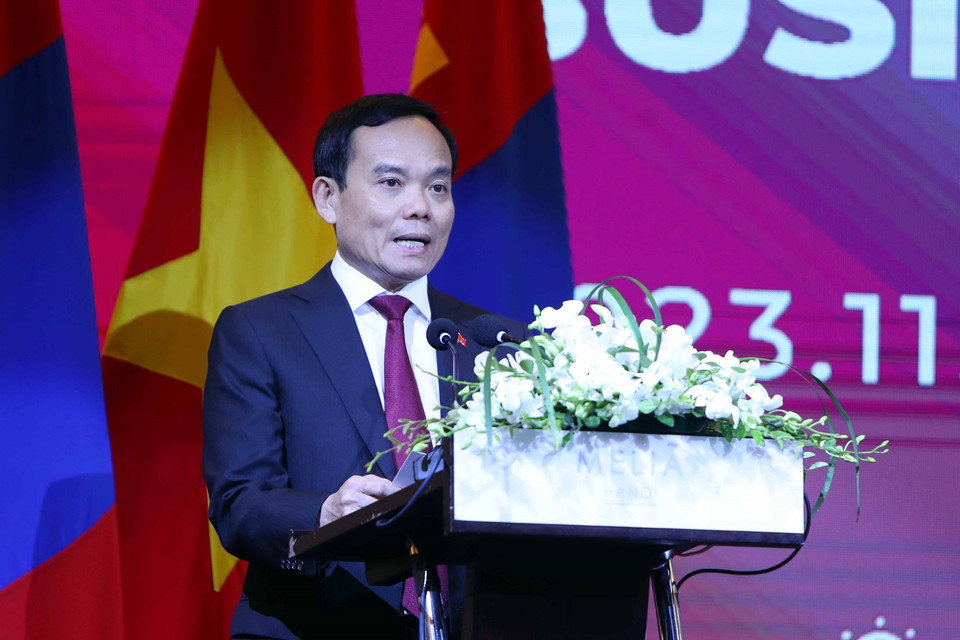 Phó Thủ tướng Trần Lưu Quang phát biểu tại Diễn đàn. (Ảnh: An Đăng/TTXVN)