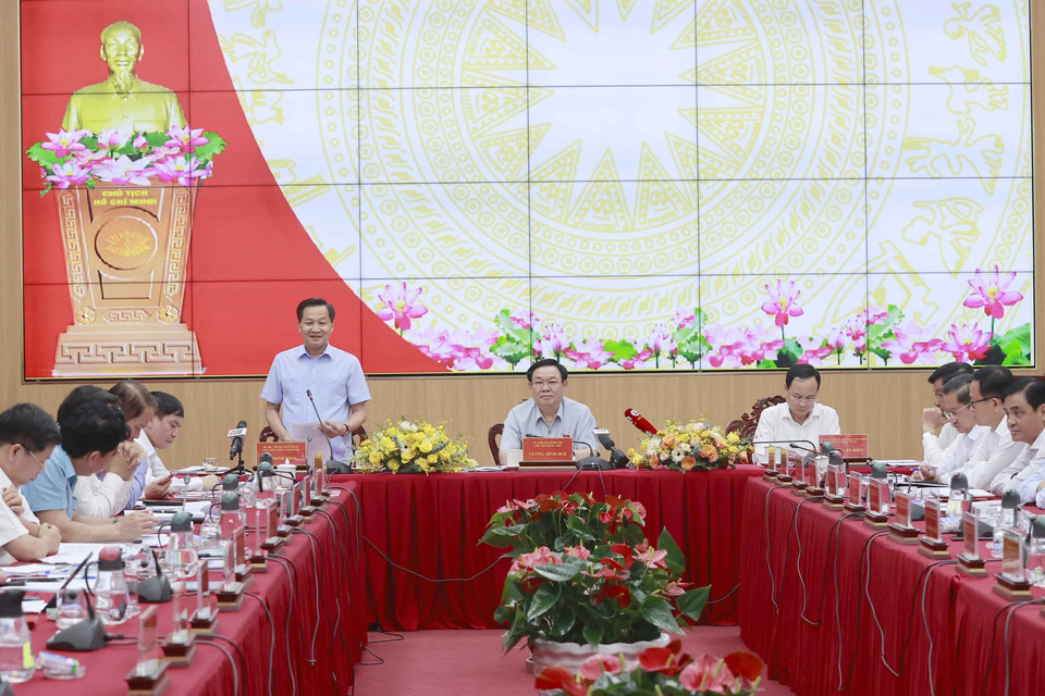 Phó Thủ tướng Chính phủ Lê Minh Khái phát biểu. (Ảnh: Doãn Tấn/TTXVN)