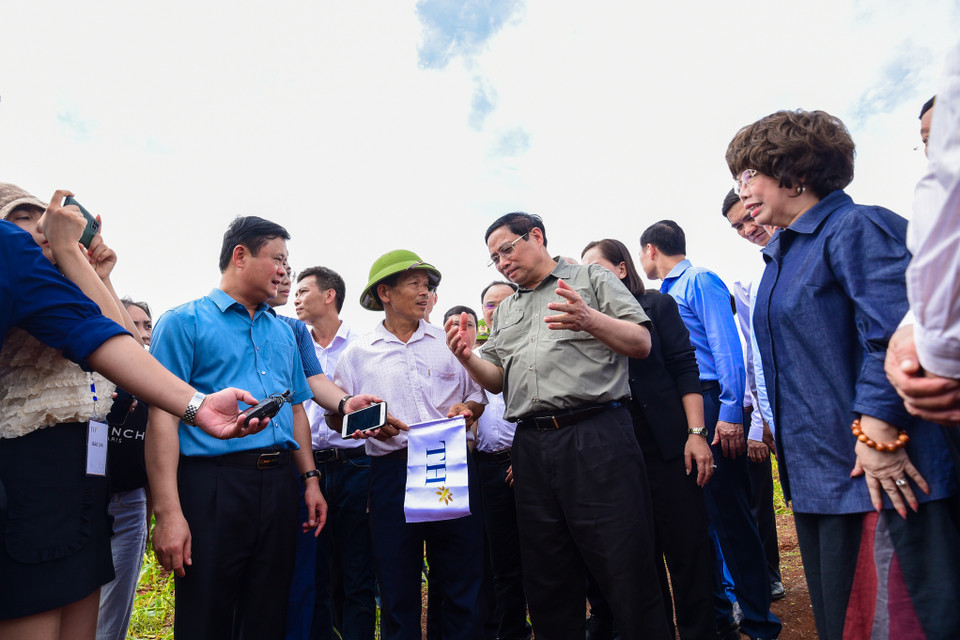 Kết hợp giữa sản xuất với thị trường và ứng dụng khoa học công nghệ, nâng cao năng suất, chất lượng sản phẩm theo hướng xanh, sạch để nâng cao hiệu quả cao sản xuất, kinh doanh, phát triển bền vững. (Ảnh: Minh Sơn/Vietnam+)