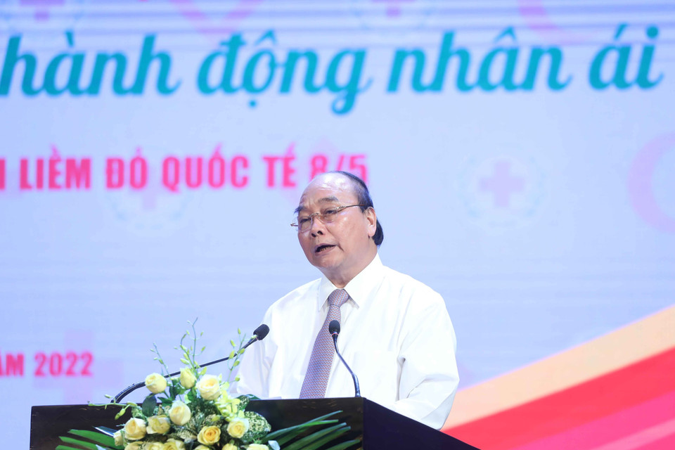 Chủ tịch nước Nguyễn Xuân Phúc phát biểu. (Ảnh: Thống Nhất/TTXVN)