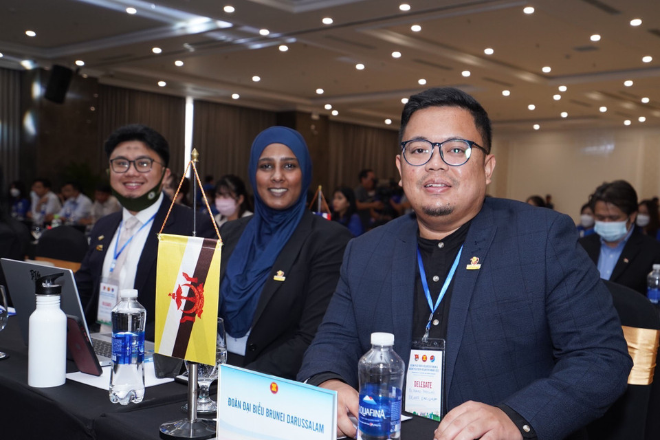 Đại diện đoàn thanh niên tình nguyện Brunei. (Ảnh: Đức Thọ/TTXVN)