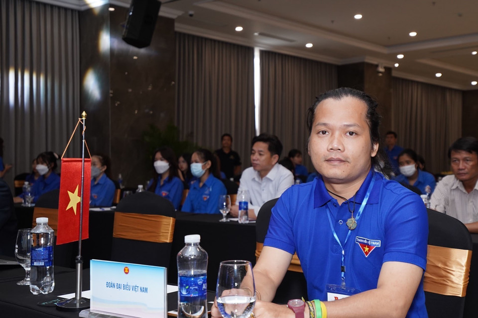 Đại diện đoàn thanh niên tình nguyện Việt Nam. (Ảnh: Đức Thọ/TTXVN)