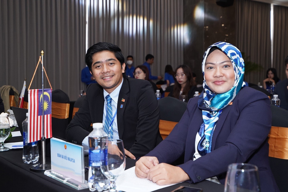 Đại diện đoàn thanh niên tình nguyện Malaysia. (Ảnh: Đức Thọ/TTXVN)