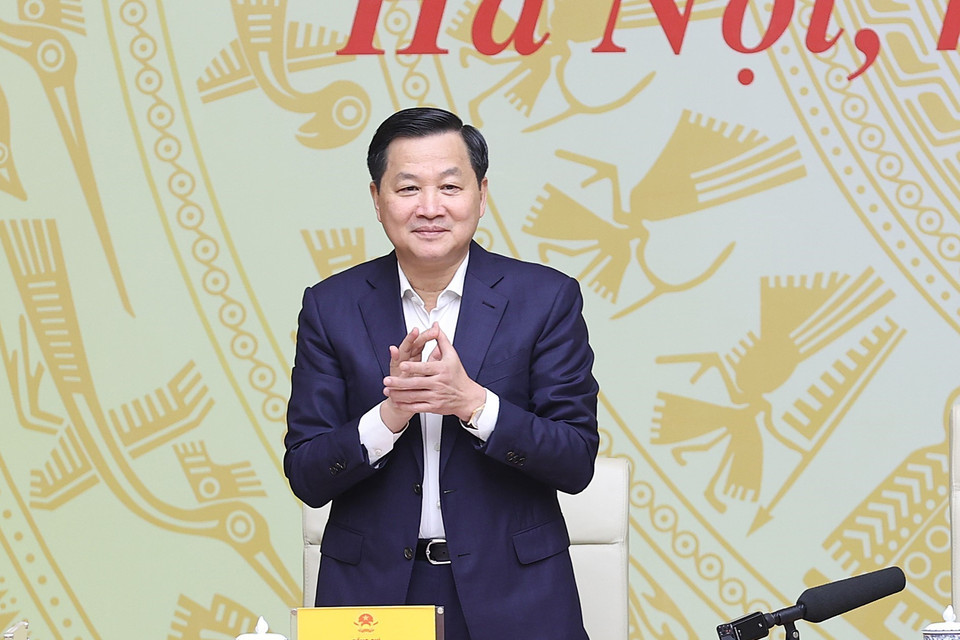 Phó Thủ tướng Lê Minh Khái dự hội nghị. (Ảnh: Dương Giang/TTXVN)