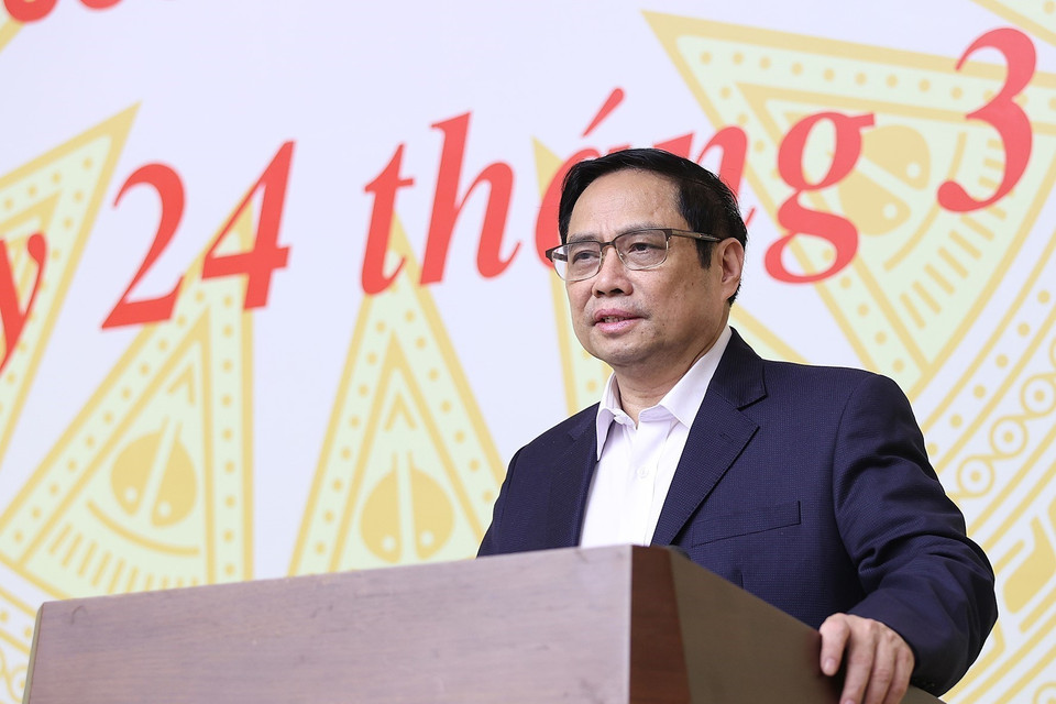 Thủ tướng Phạm Minh Chính khai mạc hội nghị. (Ảnh: Dương Giang/TTXVN)