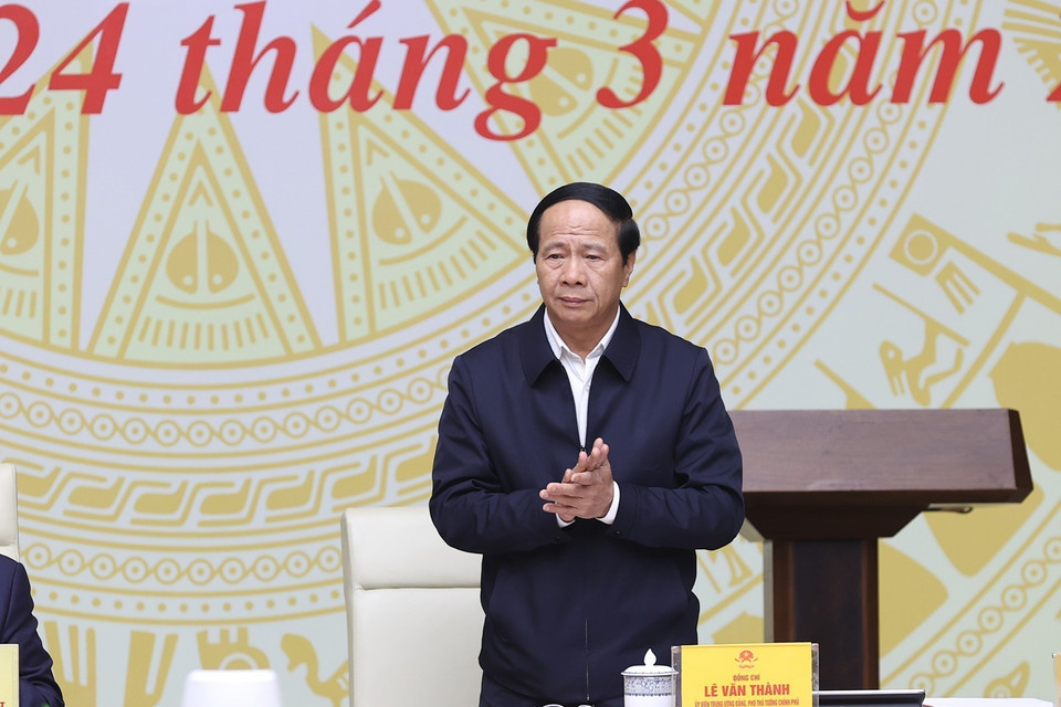 Phó Thủ tướng Lê Văn Thành dự hội nghị. (Ảnh: Dương Giang/TTXVN)