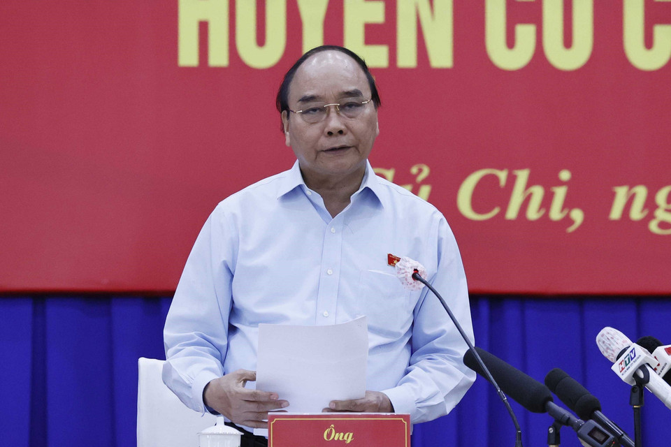 Chủ tịch nước phát biểu tại buổi tiếp xúc cử tri, trước Kỳ họp thứ 3, Quốc hội khóa XV. (Ảnh: Thống Nhất/TTXVN)