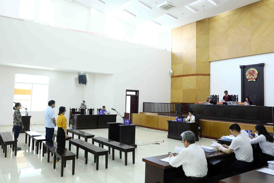 Quang cảnh phiên tòa phúc thẩm. (Ảnh: Phạm Kiên/TTXVN)