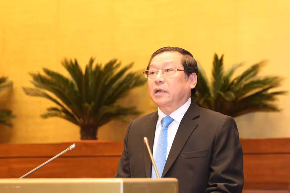 Ông Lại Xuân Môn, Ủy viên Trung ương Đảng, Phó Trưởng Ban Tuyên giáo Trung ương, phát biểu tại hội nghị. (Ảnh: Phương Hoa/TXVN) 