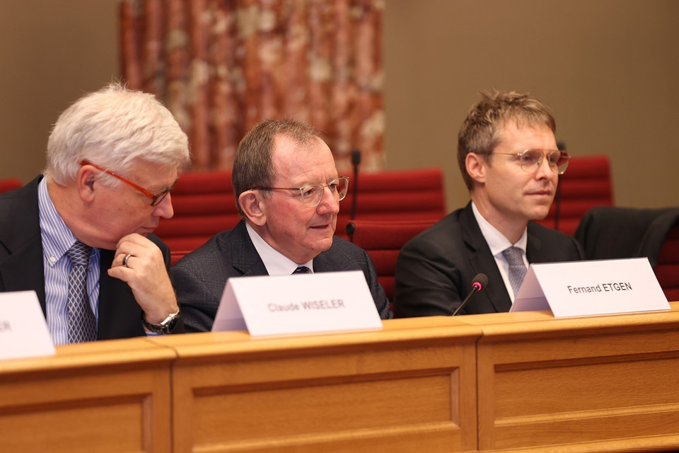 Chủ tịch Nghị viện Luxembourg Fernand Etgen phát biểu. (Ảnh: Dương Giang/TTXVN)