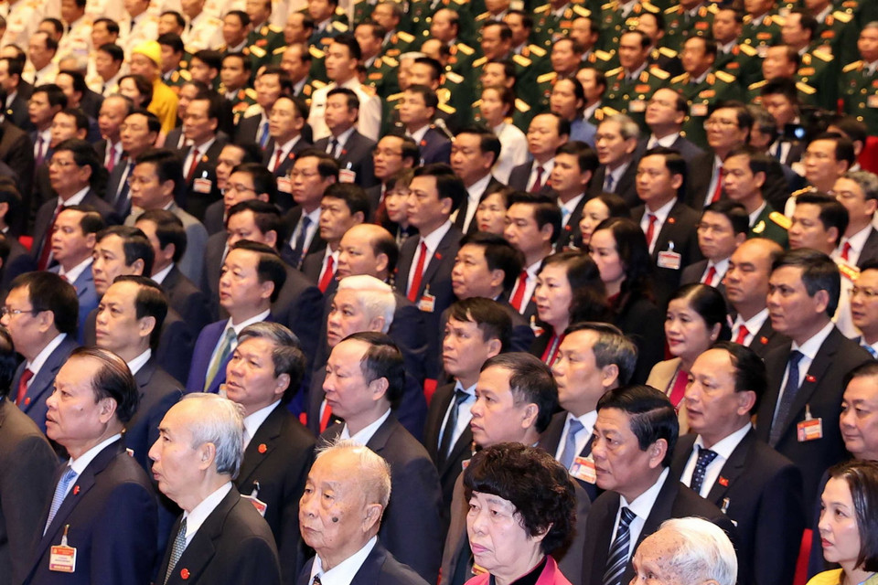 Đại biểu dự phiên khai mạc Đại hội. (Ảnh: TTXVN)