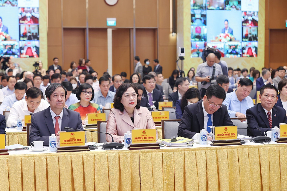 Đại diện các bộ, ngành tham dự hội nghị. (Ảnh: Dương Giang/TTXVN)