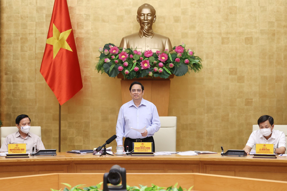 Thủ tướng Phạm Minh Chính phát biểu kết luận. (Ảnh: Dương Giang/TTXVN)