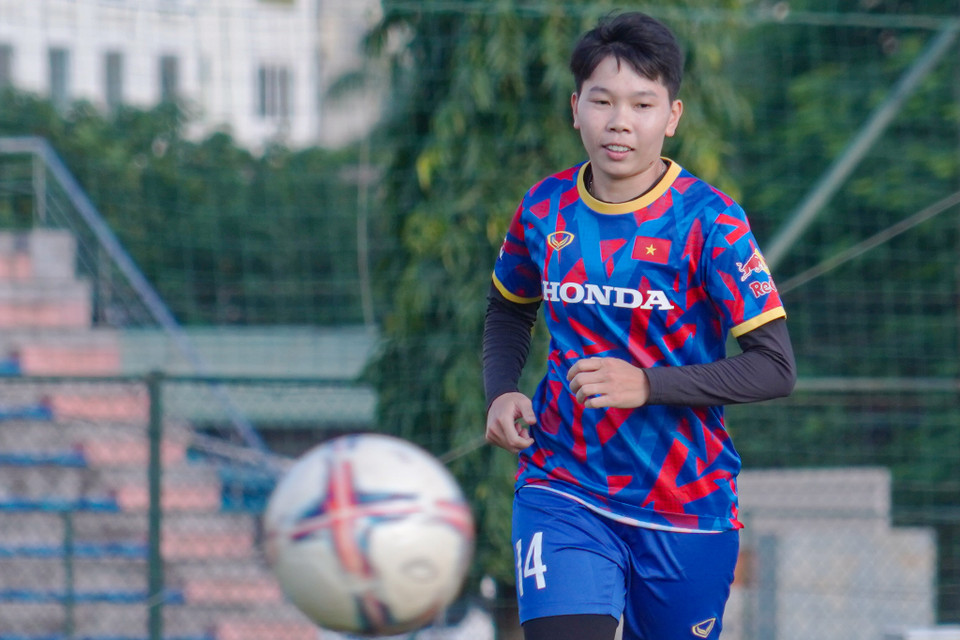 Người hùng của Tuyển Nữ Việt Nam tại World Cup 2023, thủ môn Trần Thị Kim Thanh. (Ảnh: Việt Anh/Vietnam+)