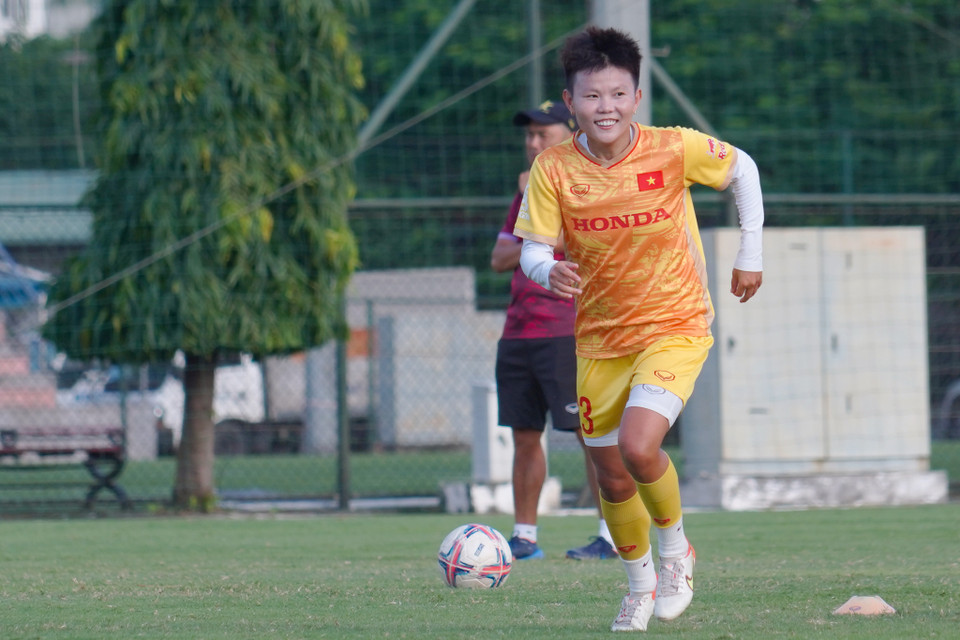 Nguyễn Thị Bích Thùy, tiền vệ được ví như 'Máy chạy xứ Quảng.' (Ảnh: Việt Anh/Vietnam+)