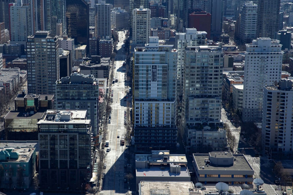 Thành phố Seattle vắng bóng người đi lại. (Ảnh: Reuters)