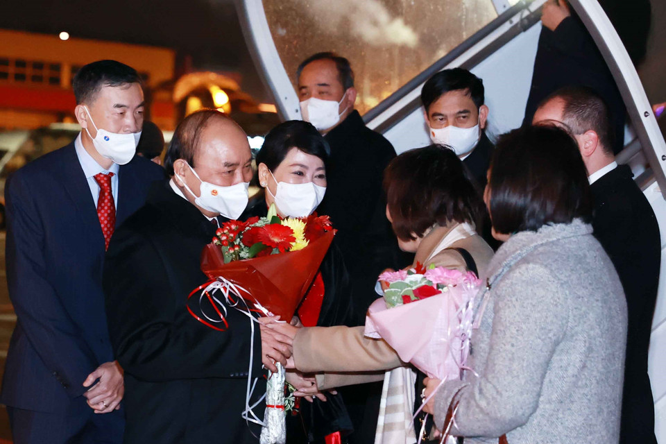  Chuyến thăm diễn ra theo lời mời của Tổng thống Liên bang Thụy Sĩ Guy Parmelin. (Ảnh: Thống Nhất/TTXVN)