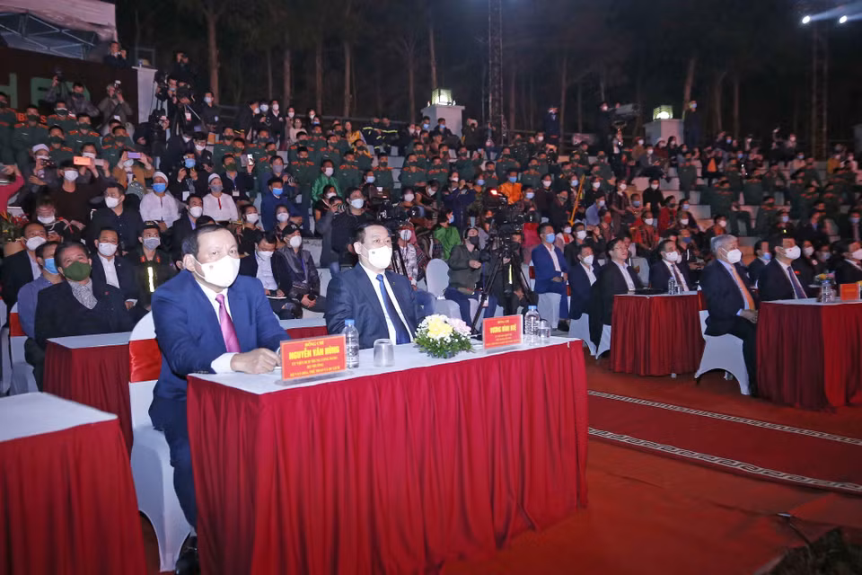 Chủ tịch Quốc hội Vương Đình Huệ và các đại biểu dự chương trình. (Ảnh: Doãn Tấn/TTXVN)