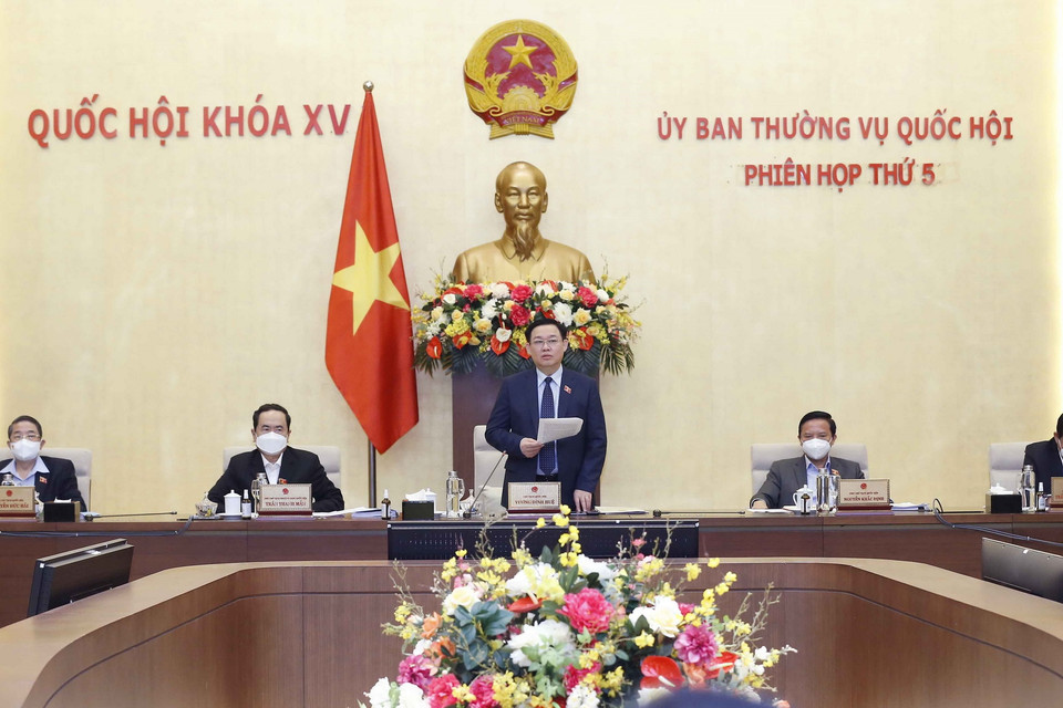 Chủ tịch Quốc hội Vương Đình Huệ. (Ảnh: Doãn Tấn/TTXVN)