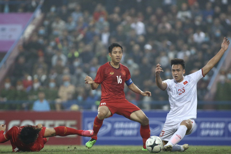 Nhờ vậy, cơ hội liên tục được đội tuyển Việt Nam tạo ra. Tuy nhiên, họ lại không tận dụng được những đường tấn công nguy hiểm. (Ảnh: Hiển Nguyễn/Vietnam+) 