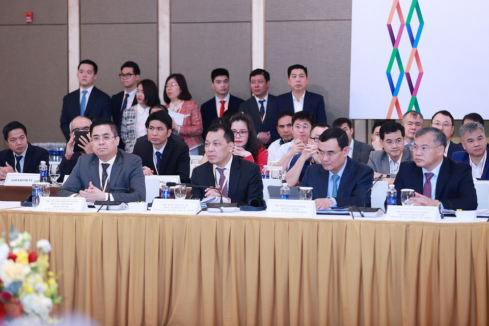 Các đại biểu tham dự Diễn đàn doanh nghiệp Việt Nam thường niên 2023. (Ảnh: Dương Giang/TTXVN)