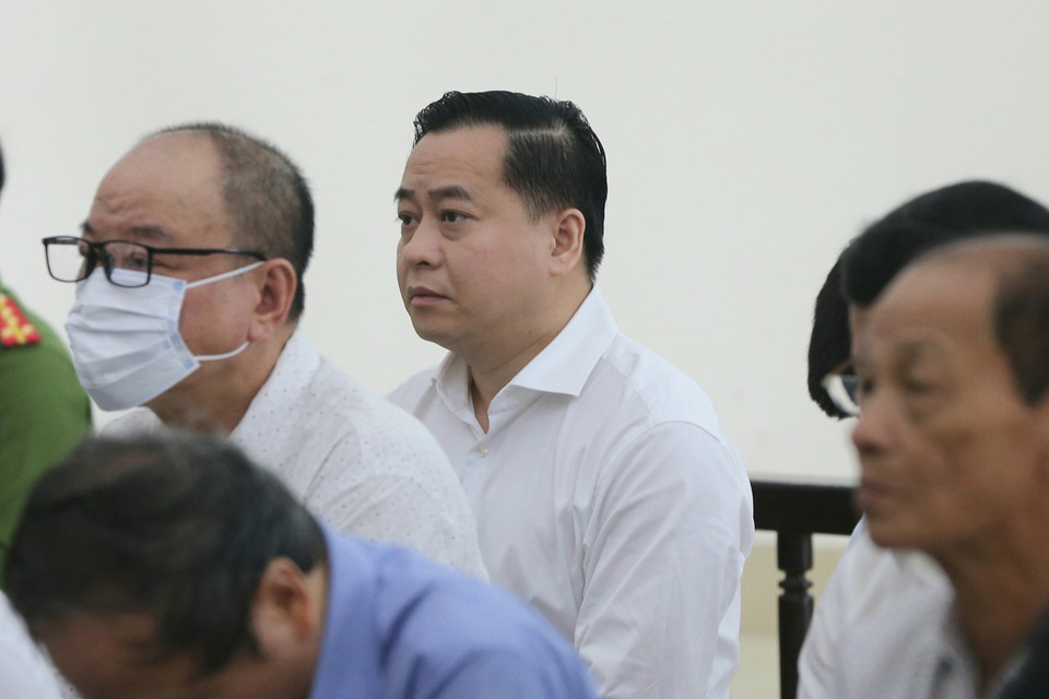 Các bị cáo tại phiên tòa.(Ảnh: Doãn Tấn/TTXVN)