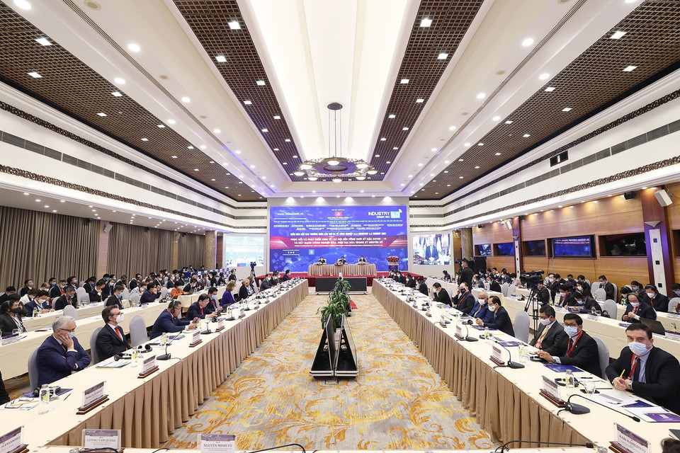 Đây là một trong những diễn đàn thường niên có quy mô lớn nhất về Công nghiệp 4.0 tại Việt Nam. (Ảnh: Dương Giang/TTXVN)