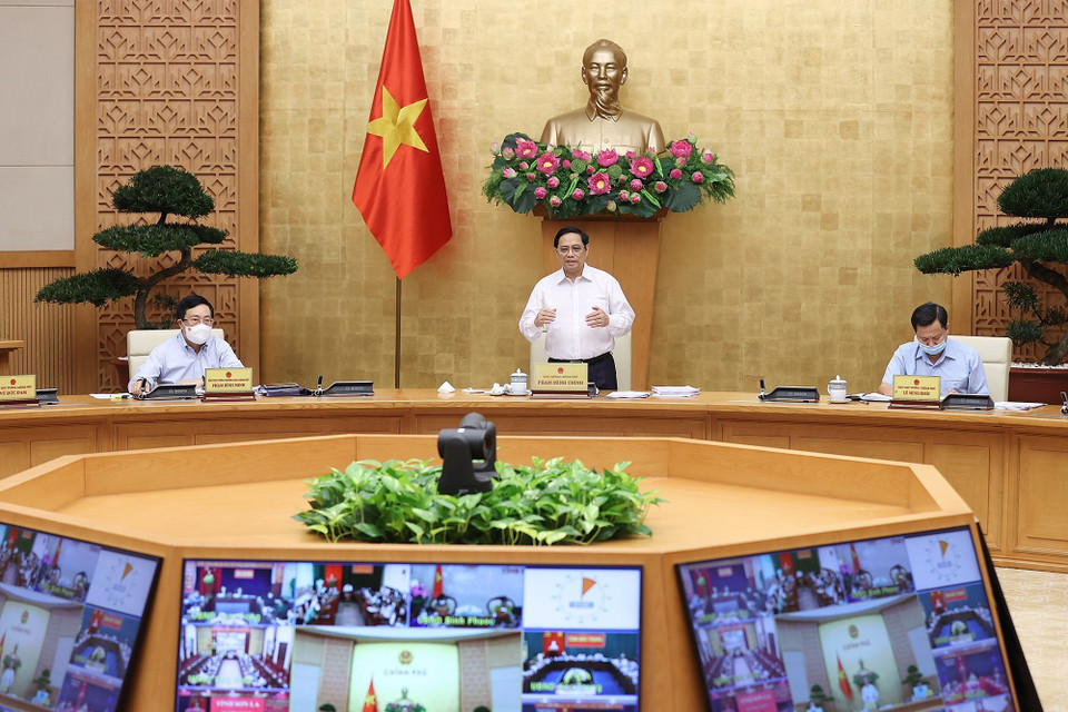 Thủ tướng Phạm Minh Chính chủ trì Phiên họp. (Ảnh: Dương Giang/TTXVN)