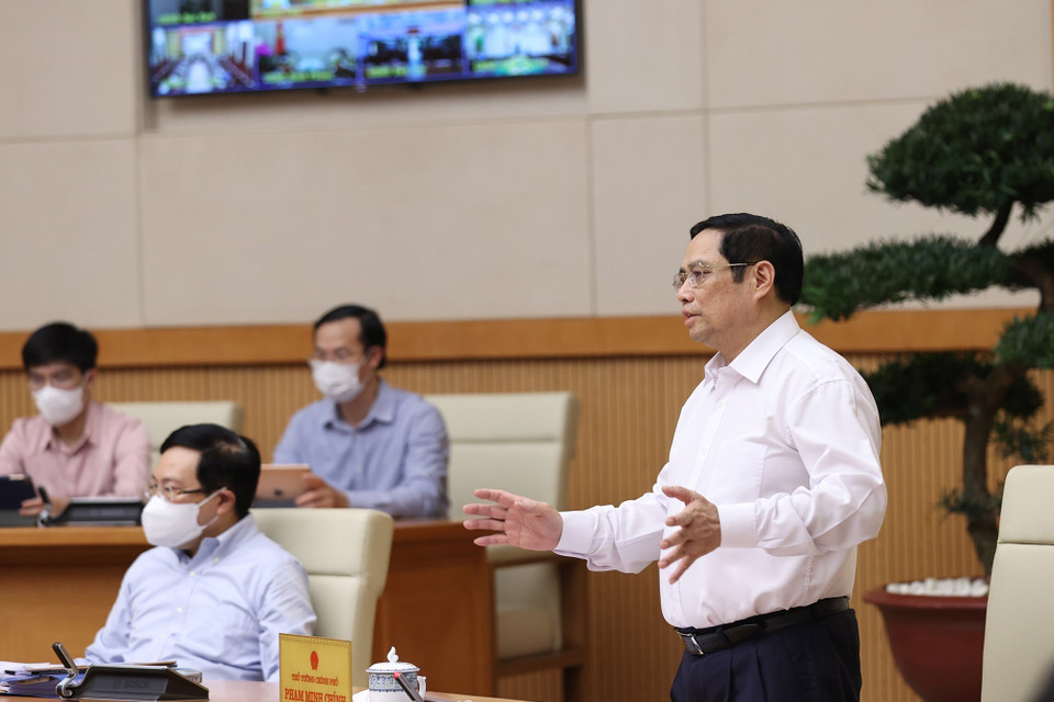 Thủ tướng Phạm Minh Chính phát biểu tại Phiên họp Chính phủ thường kỳ tháng 9. (Ảnh: Dương Giang/TTXVN)