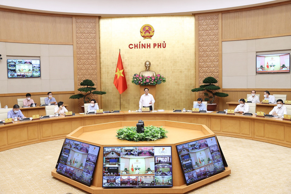 Phiên họp Chính phủ thường kỳ tháng 9. (Ảnh: Dương Giang/TTXVN)