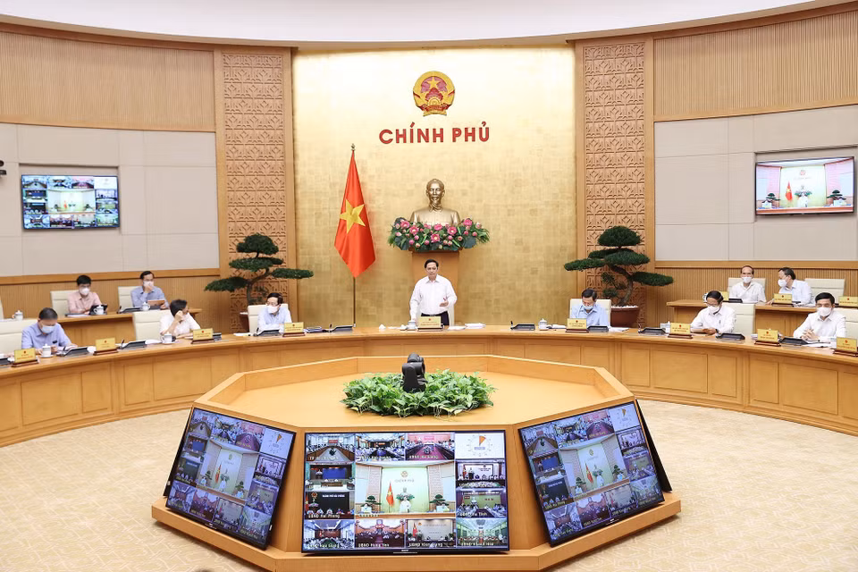 Phiên họp Chính phủ thường kỳ tháng 9. (Ảnh: Dương Giang/TTXVN)