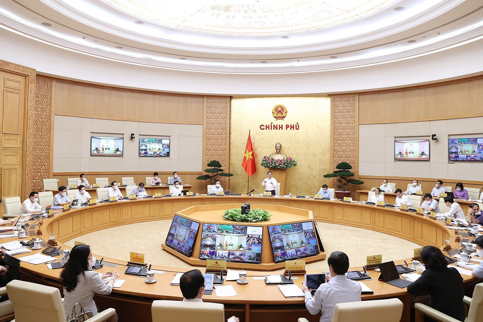 Quang cảnh Phiên họp Chính phủ thường kỳ tháng 9. (Ảnh: Dương Giang/TTXVN)