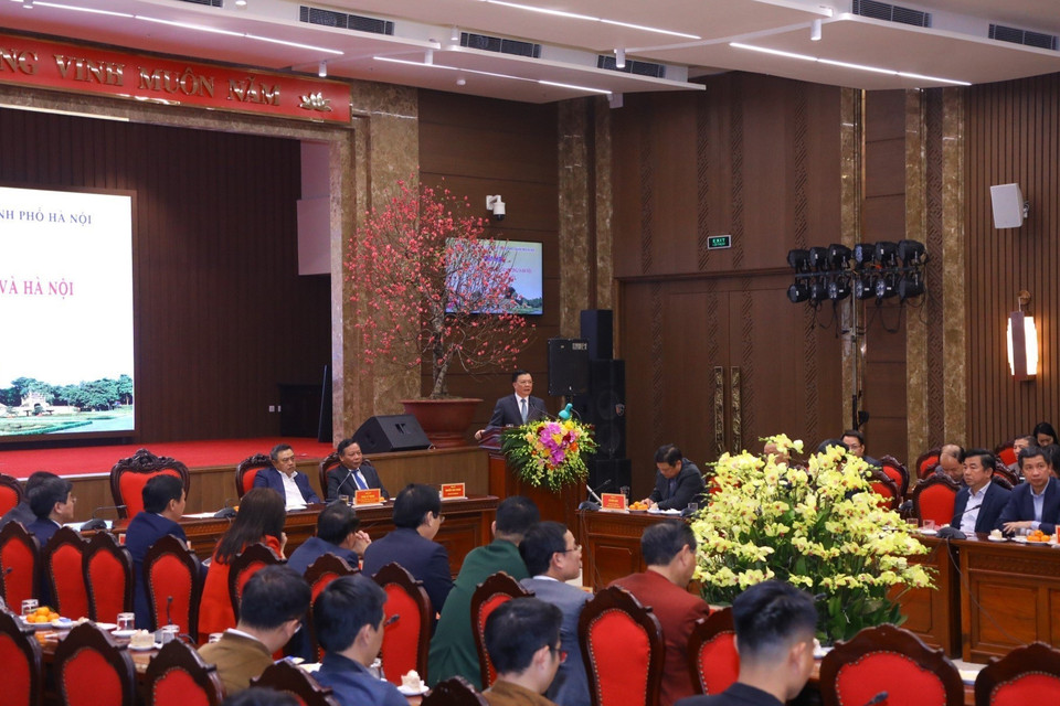 Quang cảnh buổi gặp mặt. (Ảnh: Văn Điệp/TTXVN)