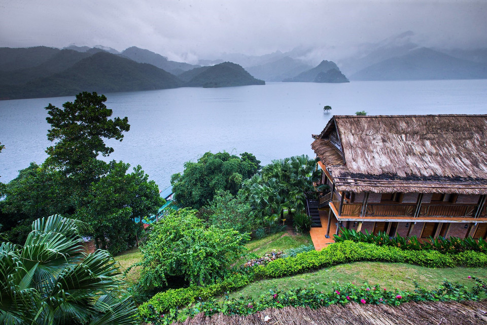 Một góc khu nghỉ dưỡng Mai Châu HideAway Resort. (Ảnh: Trọng Đạt/TTXVN)