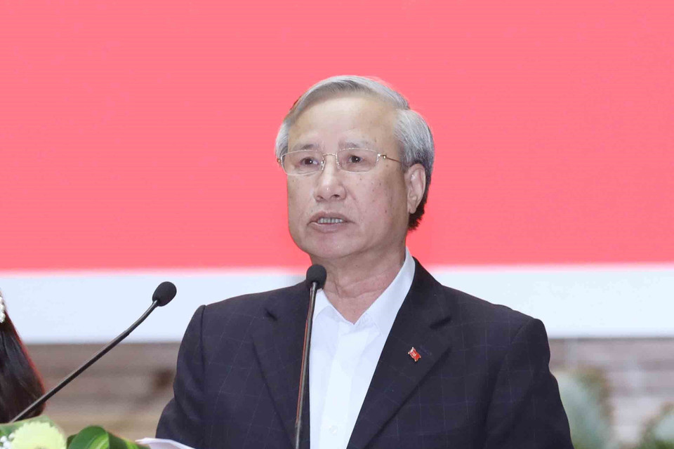 Thường trực Ban Bí thư Trần Quốc Vượng phát biểu. (Ảnh: Phương Hoa/TTXVN)