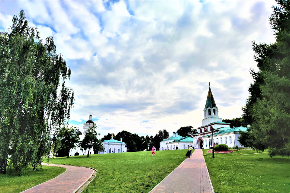 Quần thể di tích cổ được bảo tồn trong công viên Kolomen. (Ảnh: Duy Trinh/TTXVN)