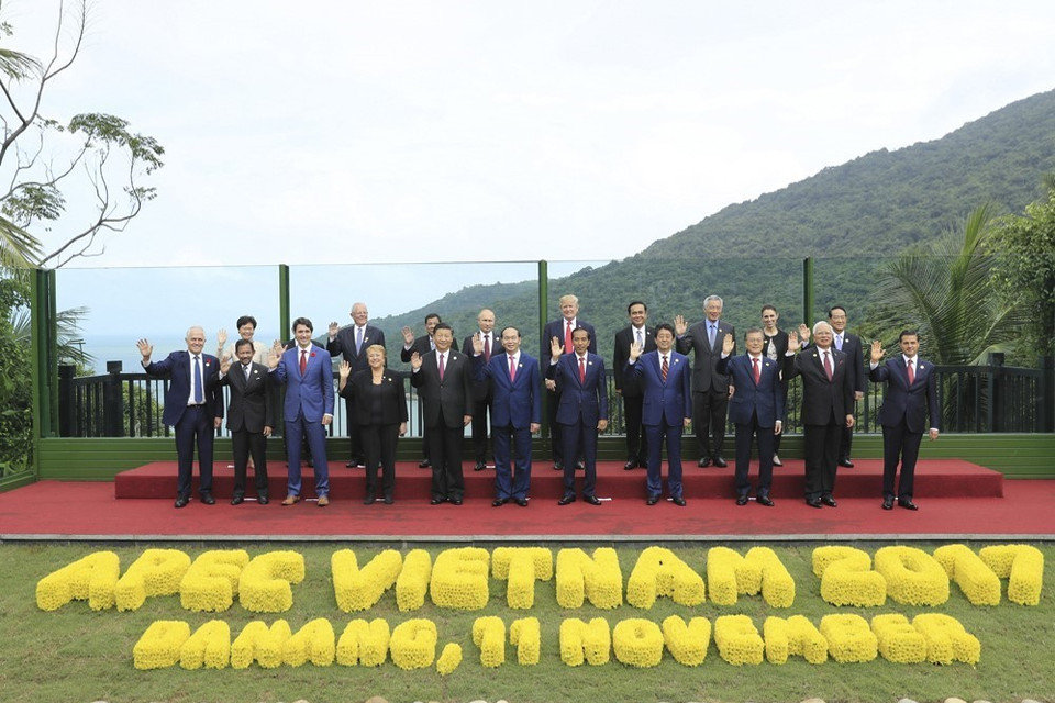 Sự kiện tổ chức thành công Hội nghị cấp cao APEC 2017 tại Việt Nam góp phần quan trọng nâng cao tầm ảnh hưởng, uy tín và vị thế Việt Nam trên trường quốc tế. (Nguồn: TTXVN)