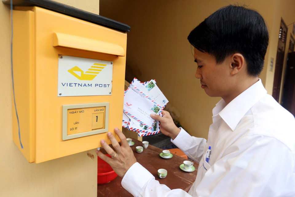 Bưu điện thị trấn Trường Sa. (Ảnh: Danh Lam/ TTXVN)