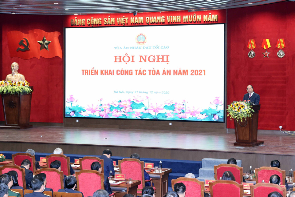 Thủ tướng Nguyễn Xuân Phúc phát biểu. (Ảnh: Thống Nhất/TTXVN)