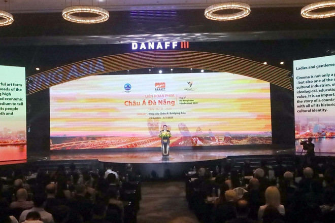 Quang cảnh Lễ khai mạc Liên hoan phim Châu Á Đà Nẵng lần thứ 3 năm 2025. (Ảnh: Trần Lê Lâm/TTXVN) lien-hoan-phim-chau-a-da-nang-lan-thu-3-8476.jpg