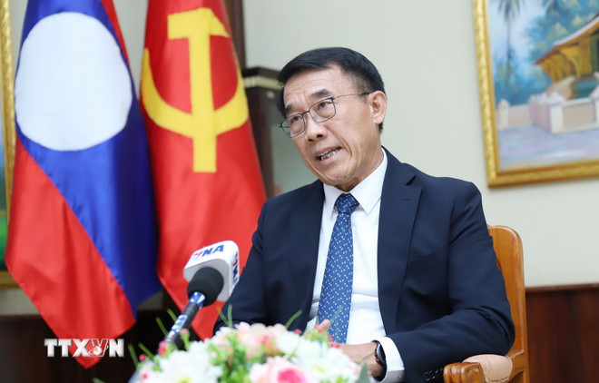 Head of the Lao People's Revolutionary Party Central Committee's External Relations Commission Bounleua Phandanouvong. (Photo: Do Ba Thanh/VNA) ttxvn-truong-ban-doi-ngoai-trung-uong-lao.jpg
