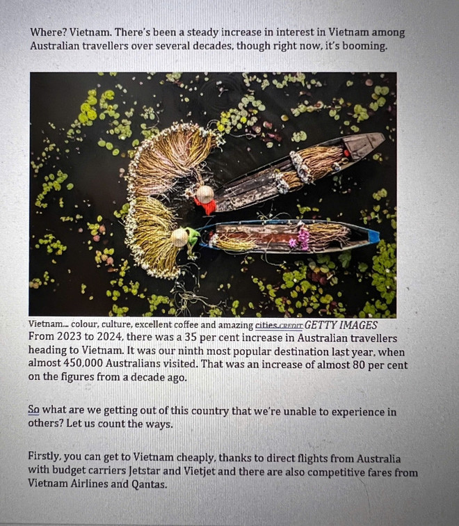 Cảnh đẹp của Việt Nam được ca ngợi trên tờ "The New Zealand Herald." (Ảnh: TTXVN phát) du-lich-viet-nam-1.jpg