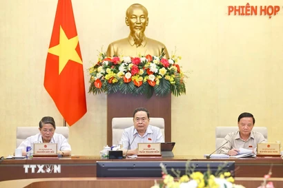 Chủ tịch Quốc hội Trần Thanh Mẫn phát biểu. (Ảnh: Doãn Tấn/TTXVN)